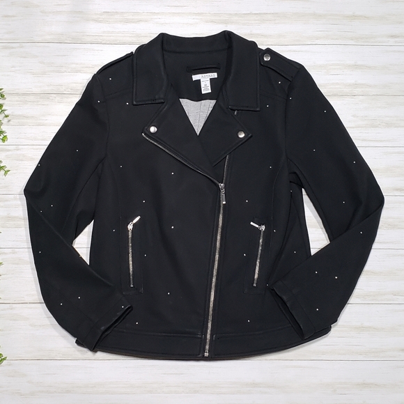 Astars Jackets & Blazers - Astars Starry Night Vegan Leather Moto Jacket